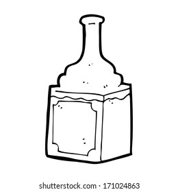 botella de whisky de dibujos animados