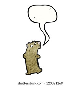cartoon whistling bear