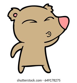 oso silbato de caricatura