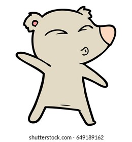 oso silbato de caricatura