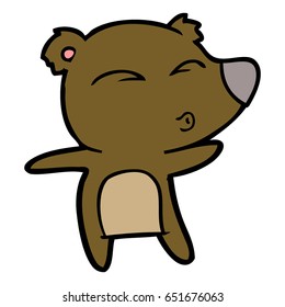oso silbato de caricatura