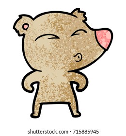 cartoon whistling bear