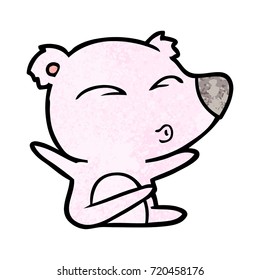 cartoon whistling bear