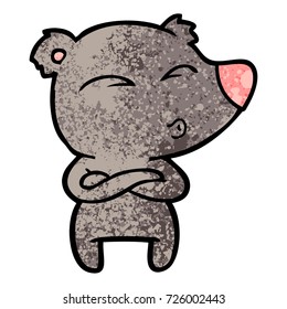 cartoon whistling bear