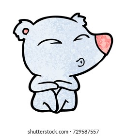 cartoon whistling bear