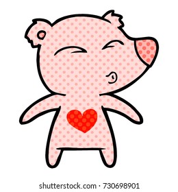 cartoon whistling bear