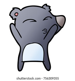 oso silbato de caricatura