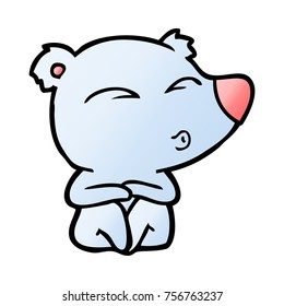 cartoon whistling bear