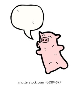 cartoon whistling pig