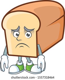 Cartoon of white bread in character afraid.