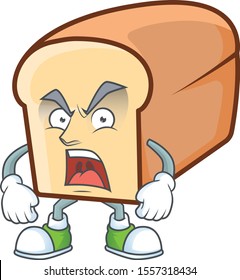 Cartoon of white bread in character angry.