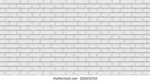 Cartoon white brick wall texture vector illustration
