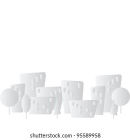 Cartoon white city vector