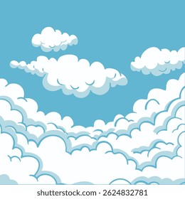 desenhos animados nuvens brancas definir ilustrações 