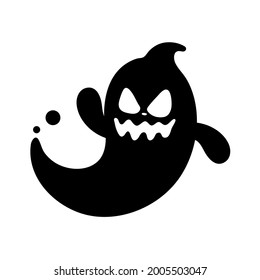 Un fantasma blanco malvado que se divierte persiguiendo a la gente en Halloween.
