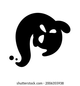 A cartoon white evil ghost that has fun haunting people on Halloween.