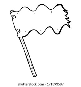 bandera blanca de dibujos animados
