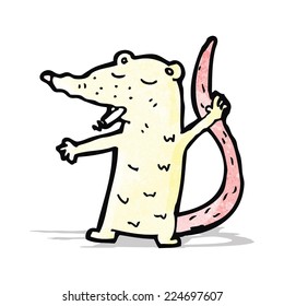 Cartoon-weiße Laborratte
