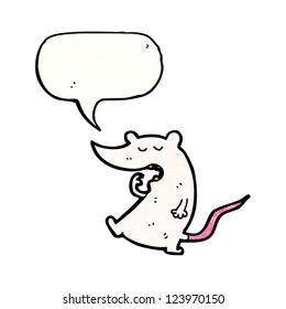 rato branco de desenho animado