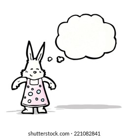 conejo blanco de dibujos animados