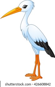 Cartoon White Stork