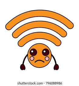 cartoon wifi internet signal kawaii character