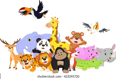 Cartoon wild animals