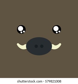 Cartoon wild boar Background