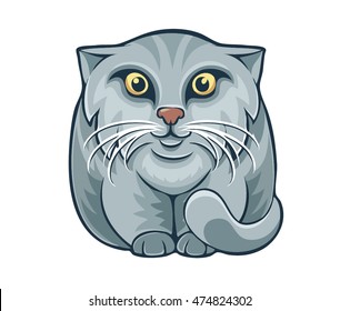 Cartoon wild cat logo
