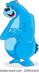 Cartoon Wild Cute Blue Bear