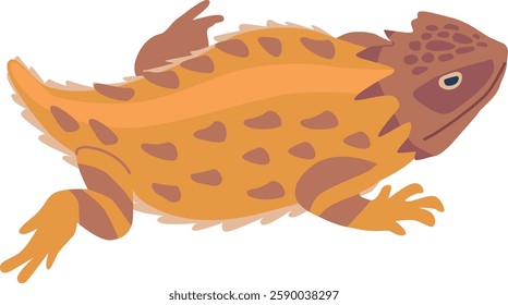 Cartoon wild lizard vector illustration