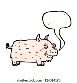 cartoon wild pig