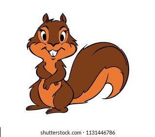 cartoon wild squirrel