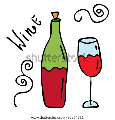 Cartoon Wine Stock Vector (Royalty Free) 80554381 - Shutterstock