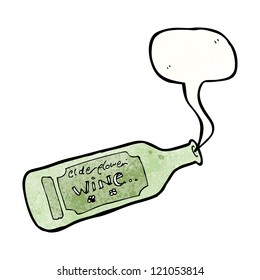 botella de vino de dibujos animados
