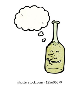 botella de vino de dibujos animados