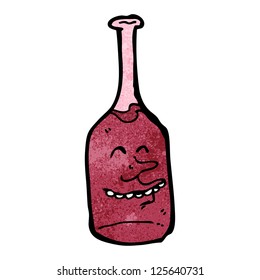botella de vino de dibujos animados