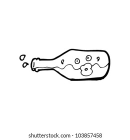 personaje de botella de vino de dibujos animados