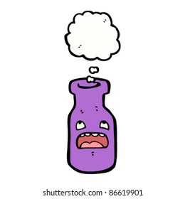 cartoon wine bottle character