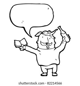 cartoon wine expert talking