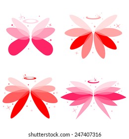 Cartoon wings set