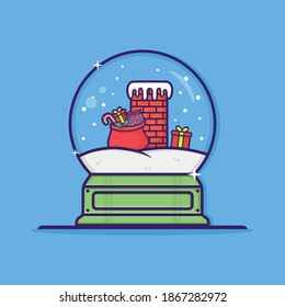 Cartoon-Winterkaminkristall