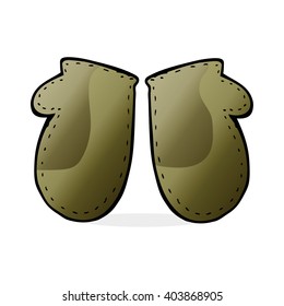 mitones de invierno de dibujos animados