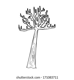 cartoon winter tree