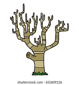 cartoon winter tree