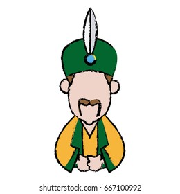 cartoon wise king man of orient christian design