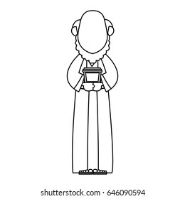 cartoon wise king manger christianity image