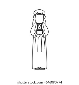 cartoon wise king manger christianity image
