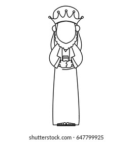 cartoon wise king manger christianity image