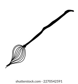 Cartoon witch broom 